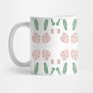 pink flower pattern Mug